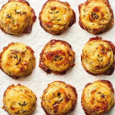 Pommes Anna med gruyère i portionsform