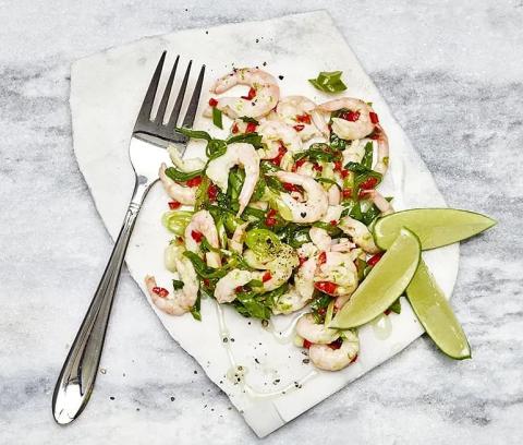 Räkor med lime och chili