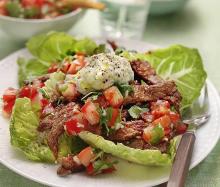 Kryddig biff med pico de gallosalsa