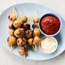 Potatisspett med grillad salsa