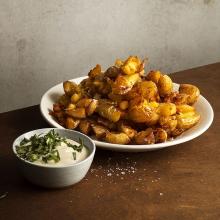 Friterad färskpotatis med dragonmajonnäs